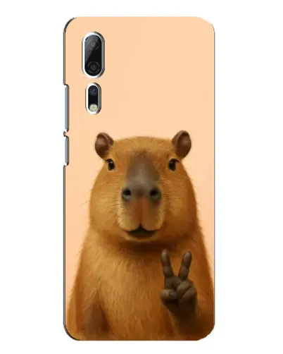 Чехол для ZTE Axon 10 Pro с картинкой «Капибара виктория»