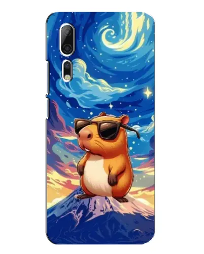 Чехол для ZTE Axon 10 Pro с картинкой «Капибара Ван Гога»