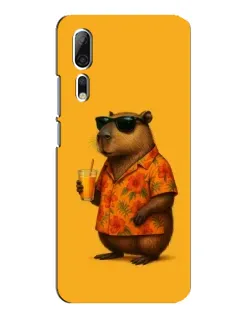 Чехол для ZTE Axon 10 Pro с картинкой «Капибара на отдыхе»