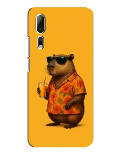 Чехол для ZTE Axon 10 Pro с картинкой «Капибара на отдыхе»