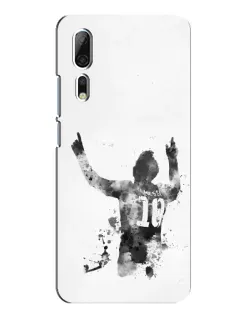 Чехол для ZTE Axon 10 Pro с картинкой «Черно-белый силуэт Месси» Чехол для ZTE Axon 10 Pro с картинкой «Черно-белый силуэт Месси»