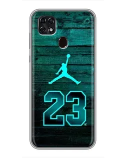 Чехол для ZTE Blade 20 Smart с картинкой «Jordan Cyan 23»
