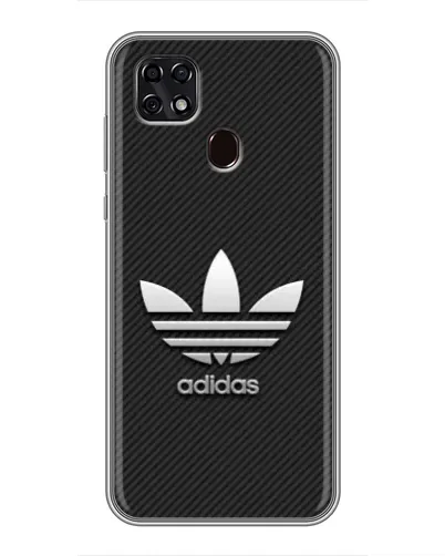 Чехол для ZTE Blade 20 Smart с картинкой «Adidas Карбоновая текстура»