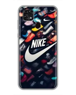 Чехол для ZTE Blade 20 Smart с картинкой «Коллекция кроссовок Nike»