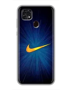 Чехол для ZTE Blade 20 Smart с картинкой «Синий пульс Nike» Чехол для ZTE Blade 20 Smart с картинкой «Синий пульс Nike»