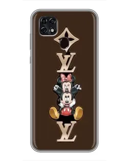 Чехол для ZTE Blade 20 Smart с картинкой «LV и Микки Маус»