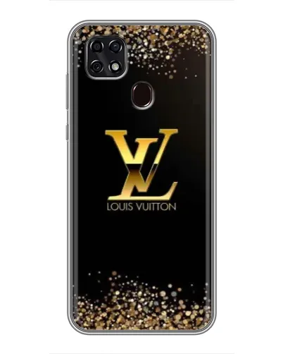 Чехол для ZTE Blade 20 Smart с картинкой «LV — золотые искры»