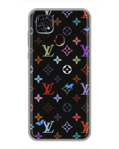 Чехол для ZTE Blade 20 Smart с картинкой «Цветная монограмма LV»