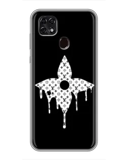 Чехол для ZTE Blade 20 Smart с картинкой «Цветочная монограмма»
