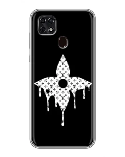 Чехол для ZTE Blade 20 Smart с картинкой «Цветочная монограмма»