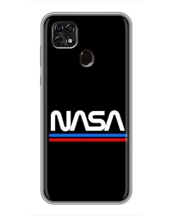 Чехол для ZTE Blade 20 Smart с картинкой «NASA — классика Red Blue» Чехол для ZTE Blade 20 Smart с картинкой «NASA — классика Red Blue»