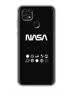 Чехол для ZTE Blade 20 Smart с картинкой «NASA — технический принт»