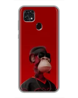 Чехол для ZTE Blade 20 Smart с картинкой «Bored Ape в красном» Чехол для ZTE Blade 20 Smart с картинкой «Bored Ape в красном»