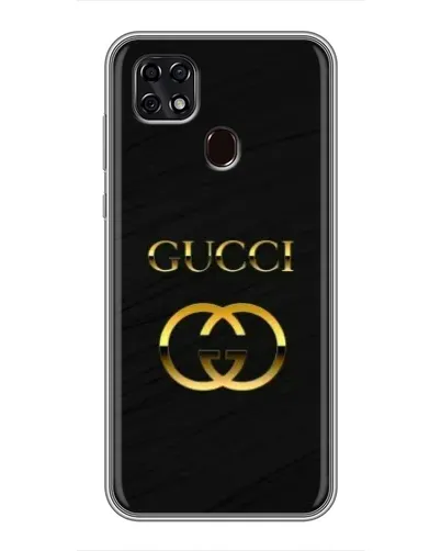 Чехол для ZTE Blade 20 Smart с картинкой «Золотой логотип Gucci»