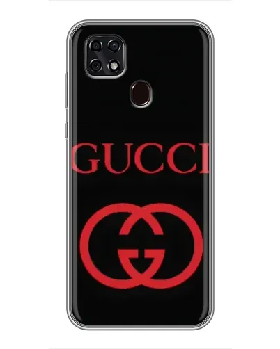 Чехол для ZTE Blade 20 Smart с картинкой «Gucci — красный логотип»