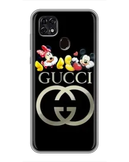 Чехол для ZTE Blade 20 Smart с картинкой «Gucci — герои Disney»