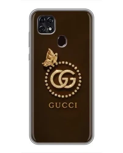 Чехол для ZTE Blade 20 Smart с картинкой «Gucci — золотая бабочка»