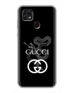 Чехол для ZTE Blade 20 Smart с картинкой «Gucci — серебряная змея»