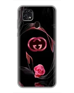 Чехол для ZTE Blade 20 Smart с картинкой «Gucci — неоновая роза»