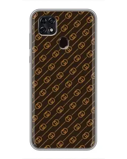 Чехол для ZTE Blade 20 Smart с картинкой «Gucci — золотые диагонали»