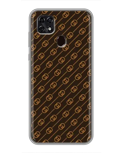 Чехол для ZTE Blade 20 Smart с картинкой «Gucci — золотые диагонали»