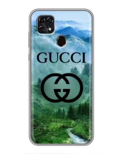 Чехол для ZTE Blade 20 Smart с картинкой «Gucci — горный пейзаж»