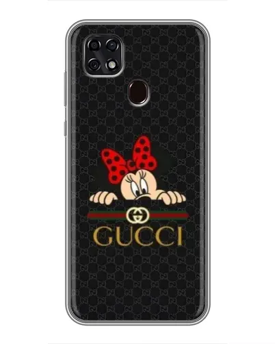 Чехол для ZTE Blade 20 Smart с картинкой «Минни Маус Gucci — черный»