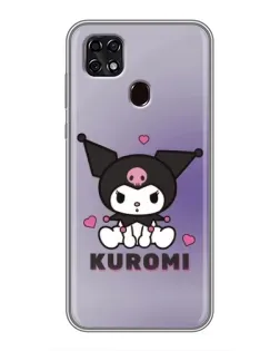 Чехол для ZTE Blade 20 Smart с картинкой «Kuromi — фиолетовый арт»