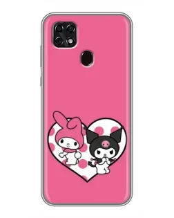 Чехол для ZTE Blade 20 Smart с картинкой «Kuromi и My Melody»
