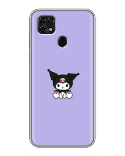 Чехол для ZTE Blade 20 Smart с картинкой «Kuromi — фиолетовый минимализм»