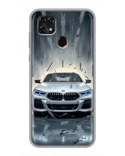 Чехол для ZTE Blade 20 Smart с картинкой «BMW в свете фар»
