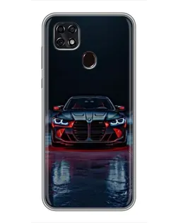 Чехол для ZTE Blade 20 Smart с картинкой «BMW на мокрой дороге»