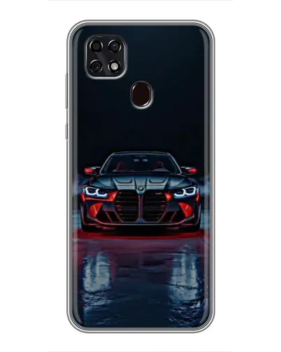 Чехол для ZTE Blade 20 Smart с картинкой «BMW на мокрой дороге»