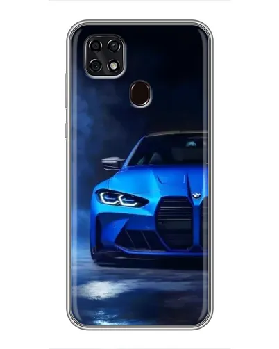 Чехол для ZTE Blade 20 Smart с картинкой «Голубая BMW M4»
