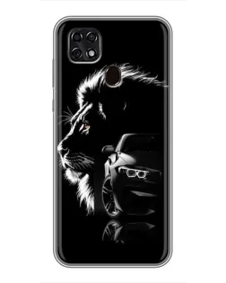 Чехол для ZTE Blade 20 Smart с картинкой «BMW и лев»