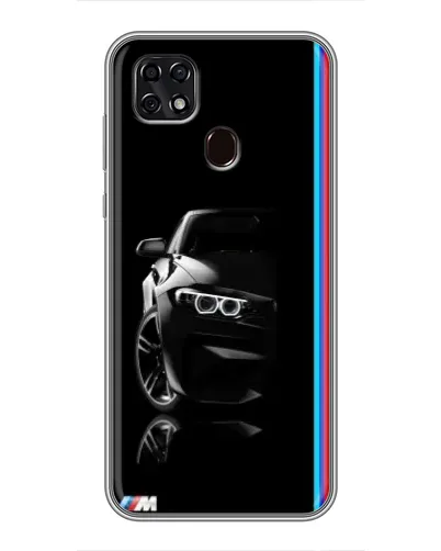 Чехол для ZTE Blade 20 Smart с картинкой «Силуэт BMW в темноте»