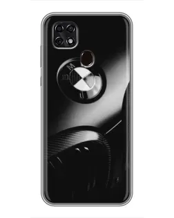 Чехол для ZTE Blade 20 Smart с картинкой «Эмблема BMW — макро»