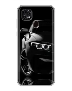 Чехол для ZTE Blade 20 Smart с картинкой «Черная BMW — профиль»