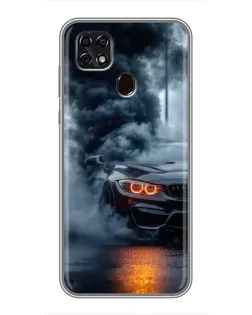 Чехол для ZTE Blade 20 Smart с картинкой «BMW M-Power — абстракция»