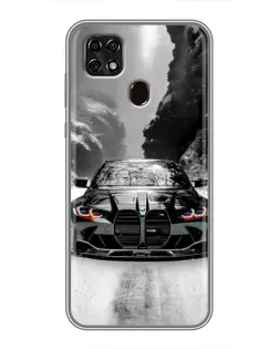 Чехол для ZTE Blade 20 Smart с картинкой «BMW — акварельный дрифт»