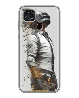 Чехол для ZTE Blade 20 Smart с картинкой «PUBG — боец в пыли»