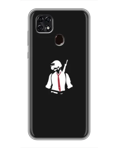 Чехол для ZTE Blade 20 Smart с картинкой «PUBG — силуэт воина» Чехол для ZTE Blade 20 Smart с картинкой «PUBG — силуэт воина»