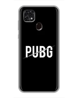 Чехол для ZTE Blade 20 Smart с картинкой «PUBG — белый логотип»