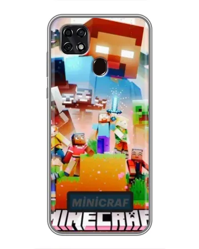 Чехол для ZTE Blade 20 Smart с картинкой «Minecraft герои игры»