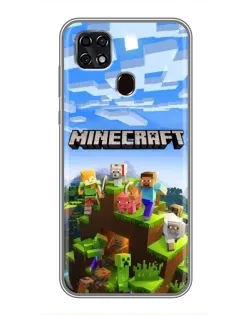 Чехол для ZTE Blade 20 Smart с картинкой «Minecraft классический мир»
