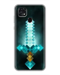 Чехол для ZTE Blade 20 Smart с картинкой «Алмазный меч неон»