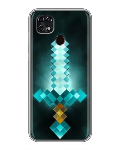 Чехол для ZTE Blade 20 Smart с картинкой «Алмазный меч неон»
