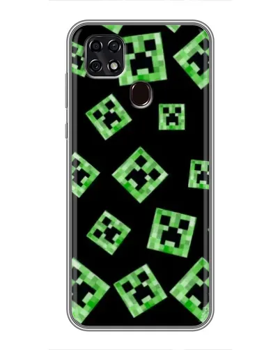 Чехол для ZTE Blade 20 Smart с картинкой «Паттерн с криперами»