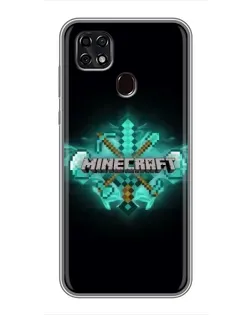 Чехол для ZTE Blade 20 Smart с картинкой «Minecraft Diamond лого»