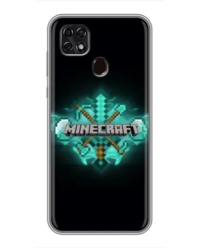 Чехол для ZTE Blade 20 Smart с картинкой «Minecraft Diamond лого»
